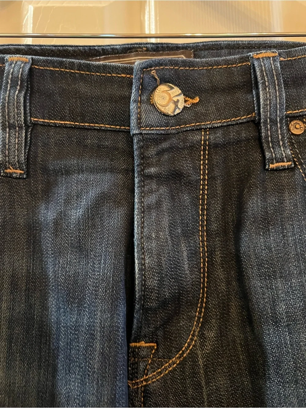 Classic Straight Men’s Jeans in Dark Blue Wash